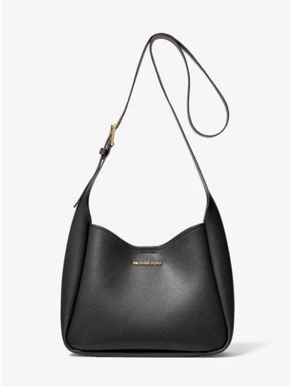 Michael Kors Black Birch Medium Leather Bag with Gold Hardware